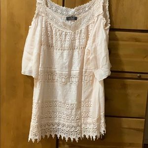 Pink lace top